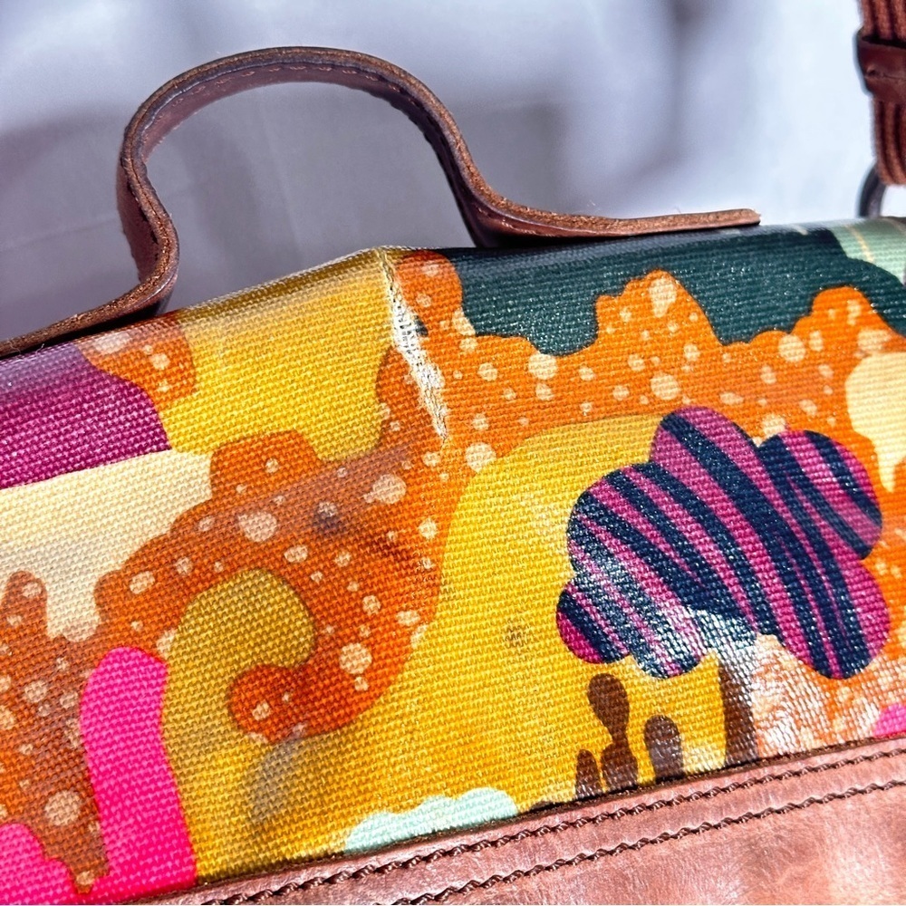 Fossil Key-Per Multicolor Coated Canvas Crossbody Festival Y2K Retro Lightweight - Picture 10 of 15